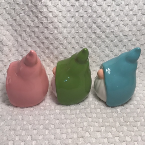 Ceramic Spring Gnome Set of 3 - Picture 4 of 14